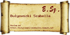 Bulyovszki Szabella névjegykártya